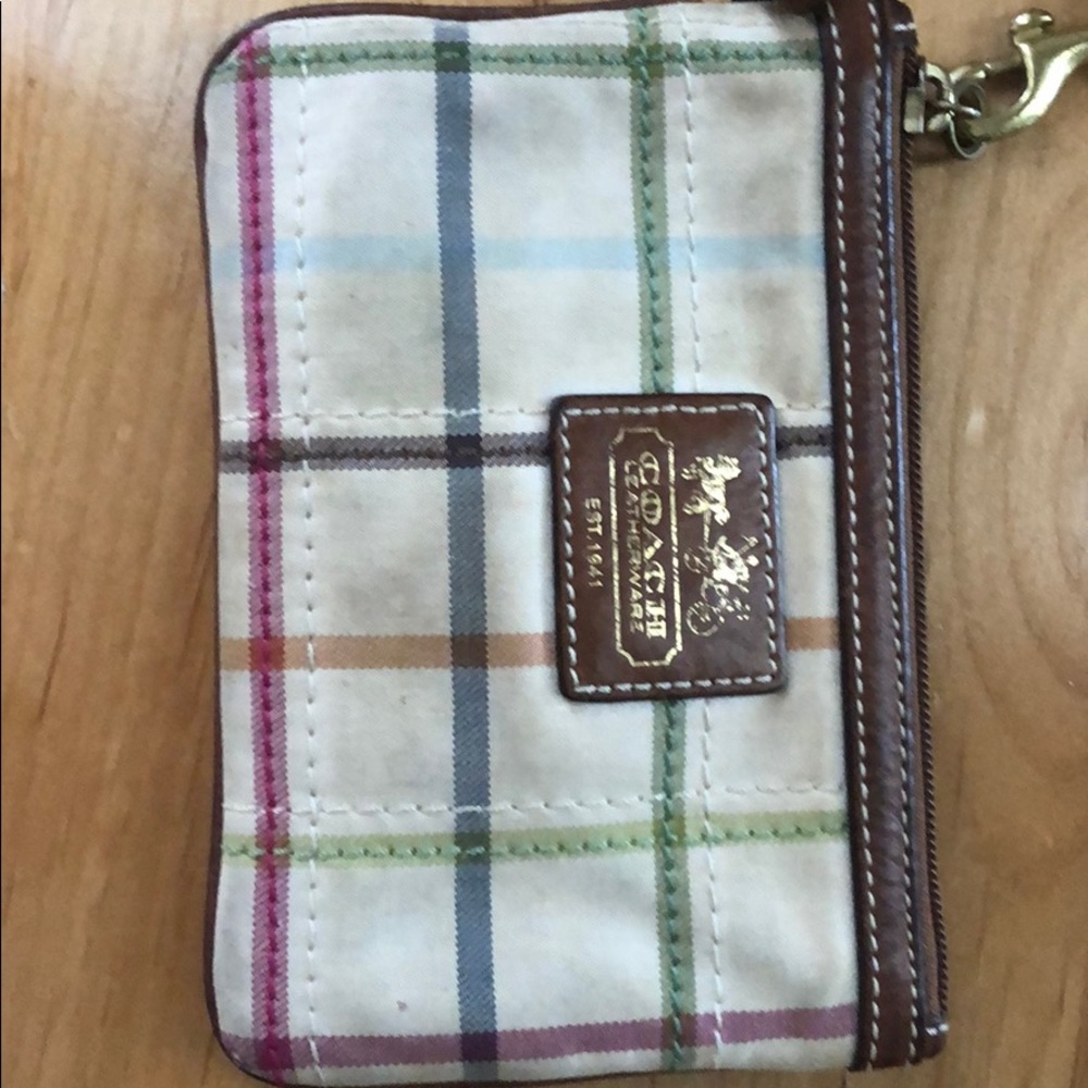 Authentic coach wristlet wallet